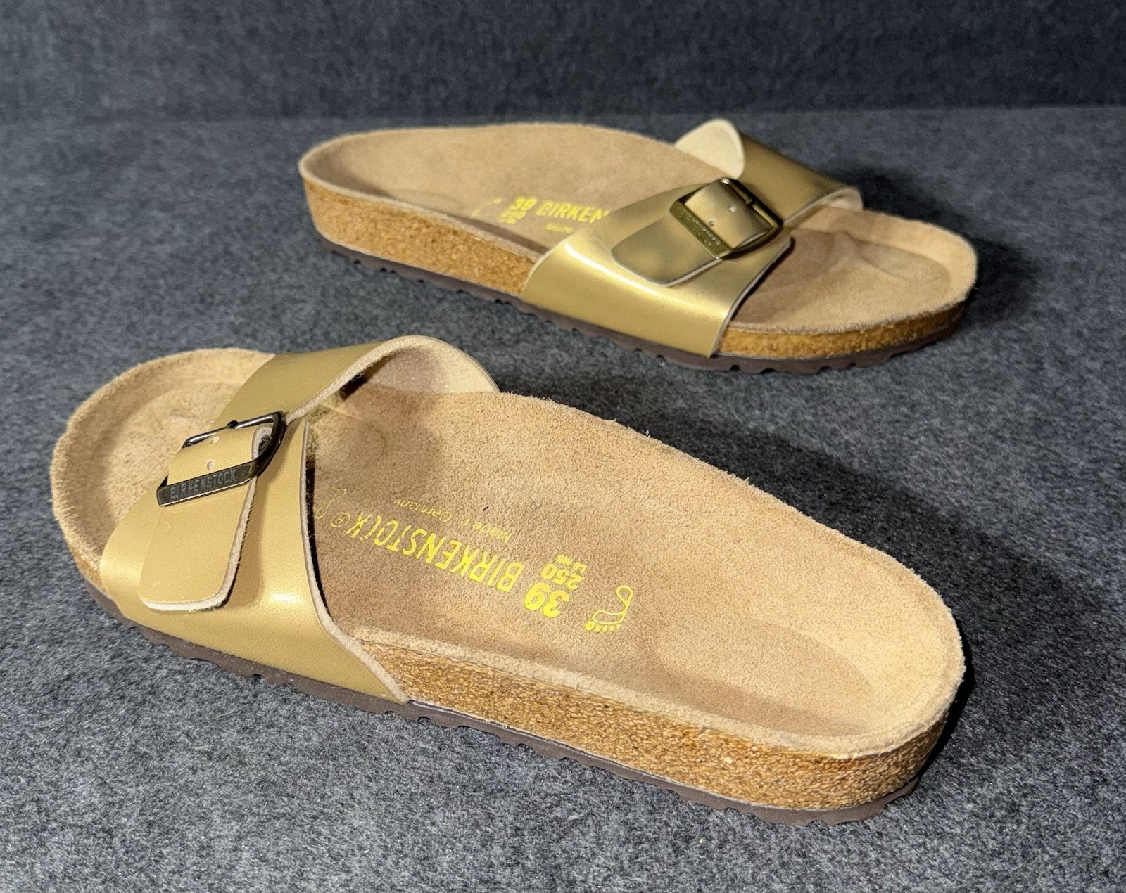 Birkenstock Madrid Gold Birko Flor EUR  Size 39 USA Size 8