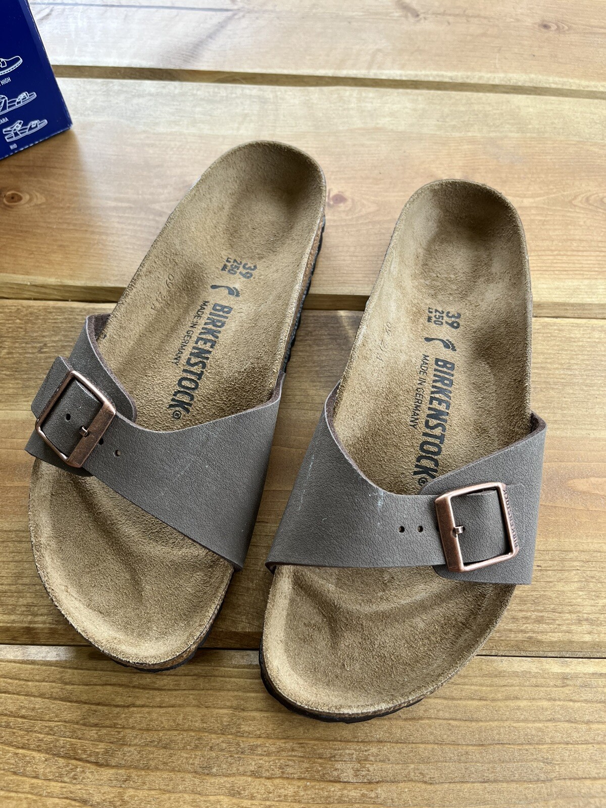 Birkenstock Madrid Buckle Slide Sandal – Mocca – EU 39 – L8/M6 – Narrow Fit