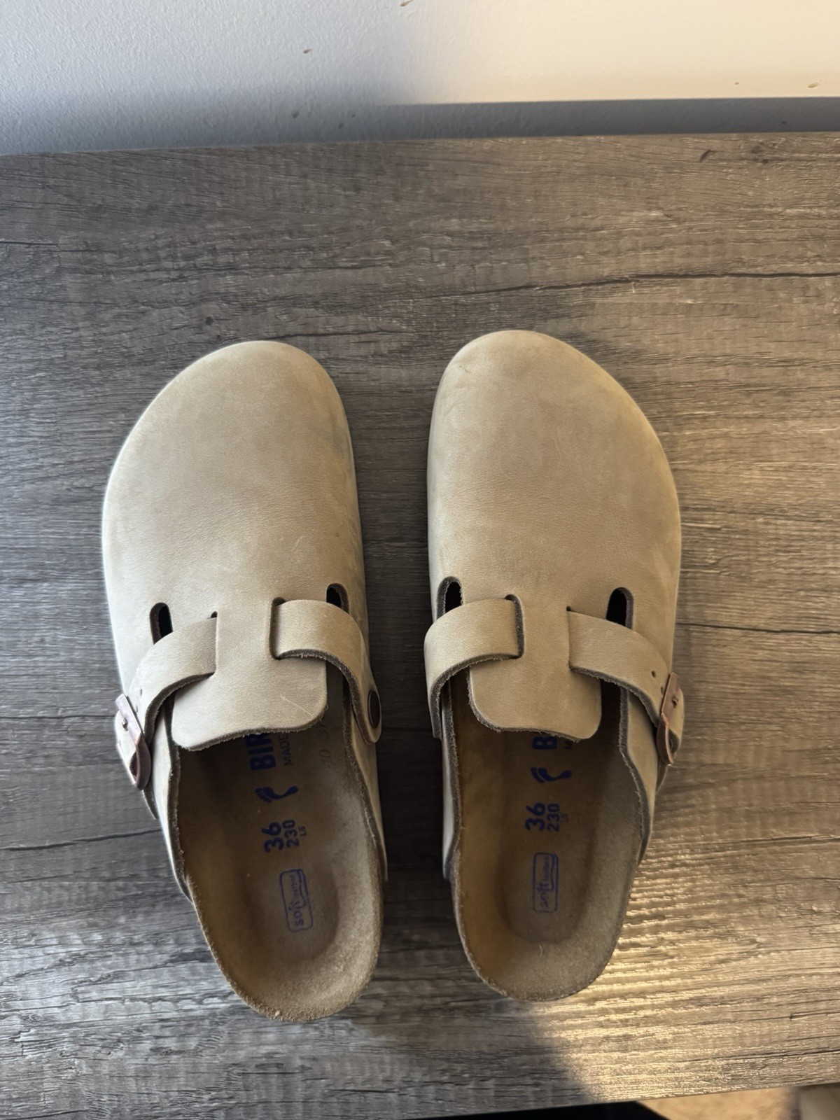 Women’s Birkenstock  Size 5 Boston Oiled Leather Soft Clogs Tobacco Brown