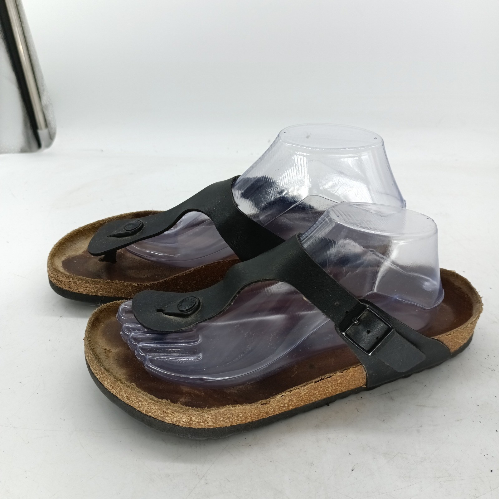 Birkenstock Gizeh Black Birko-Flor Thong Sandals Womens 40 L9 Made Germany s16