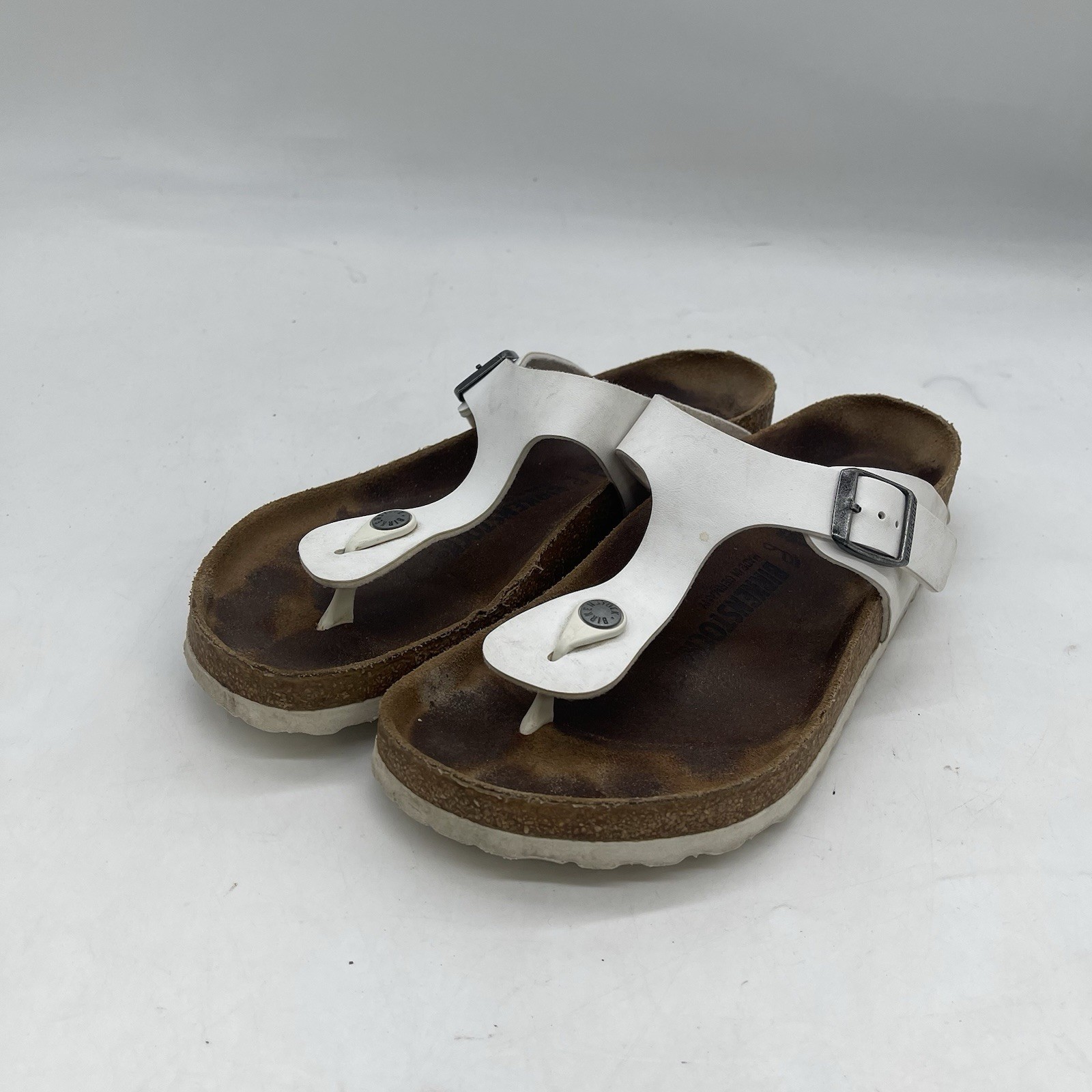 Birkenstock Gizeh Sandals Womens 10 Mens 8 Thong Flip Flops White Size 41