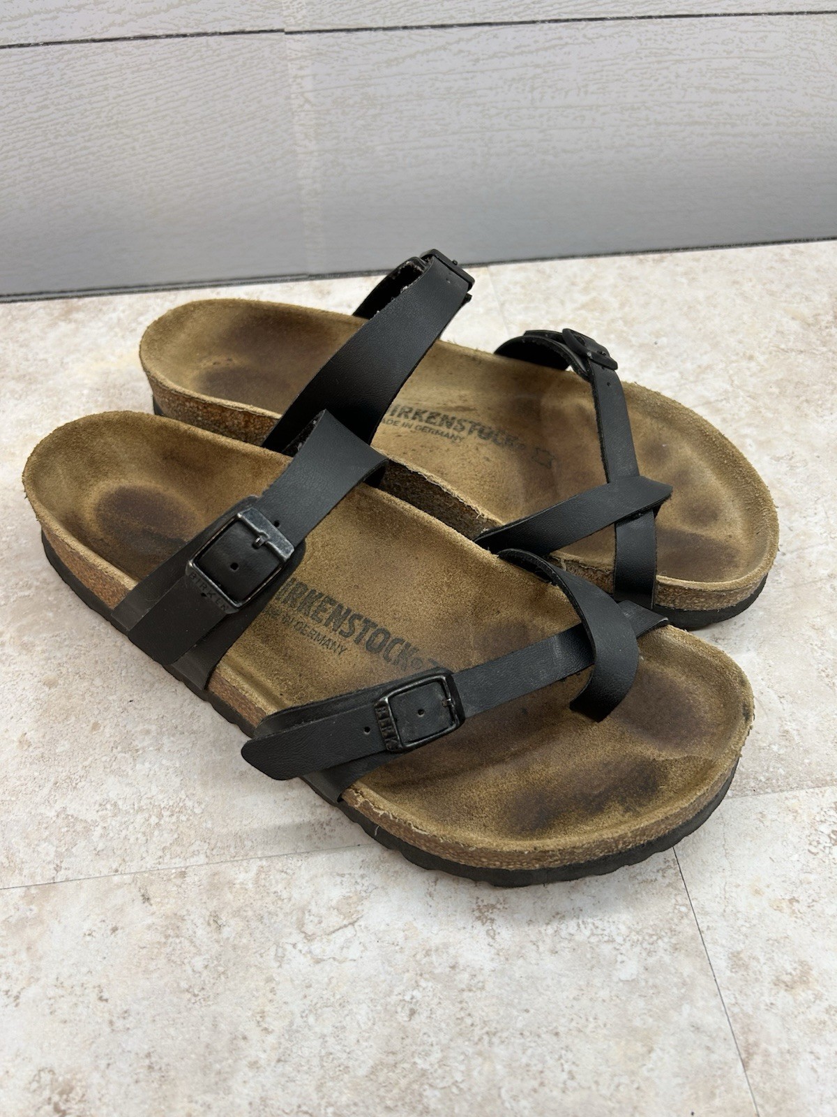 Birkenstock Mayari Black Slip On Sandals Unisex EU 39 W’s 8 M’s 6