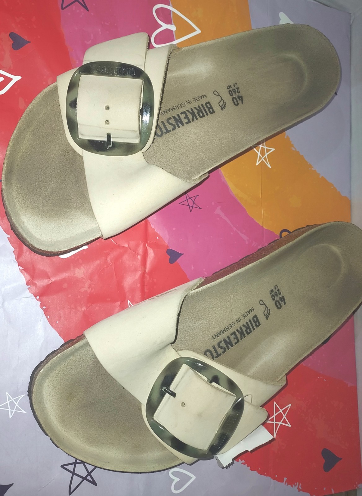 BIRKENSTOCK Madrid Big Buckle Nubuck Leather Pure Sage Green 40 Ladies 9 Narrow