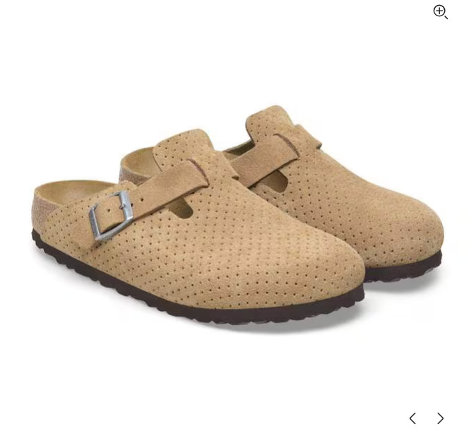 Birkenstock Boston Emboss Dots suede clog New Beige EU 44 US men 11-11.5 regular