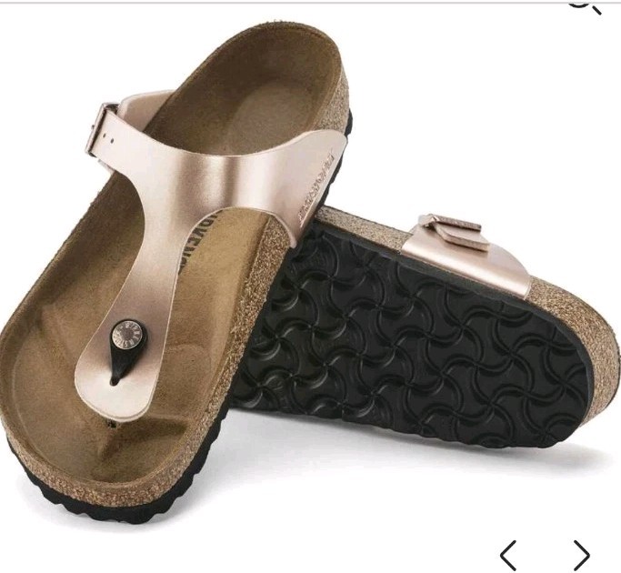 Birkenstock Womens Copper GizehBirko-Flor Slip On Comfort Thong Sandal 39