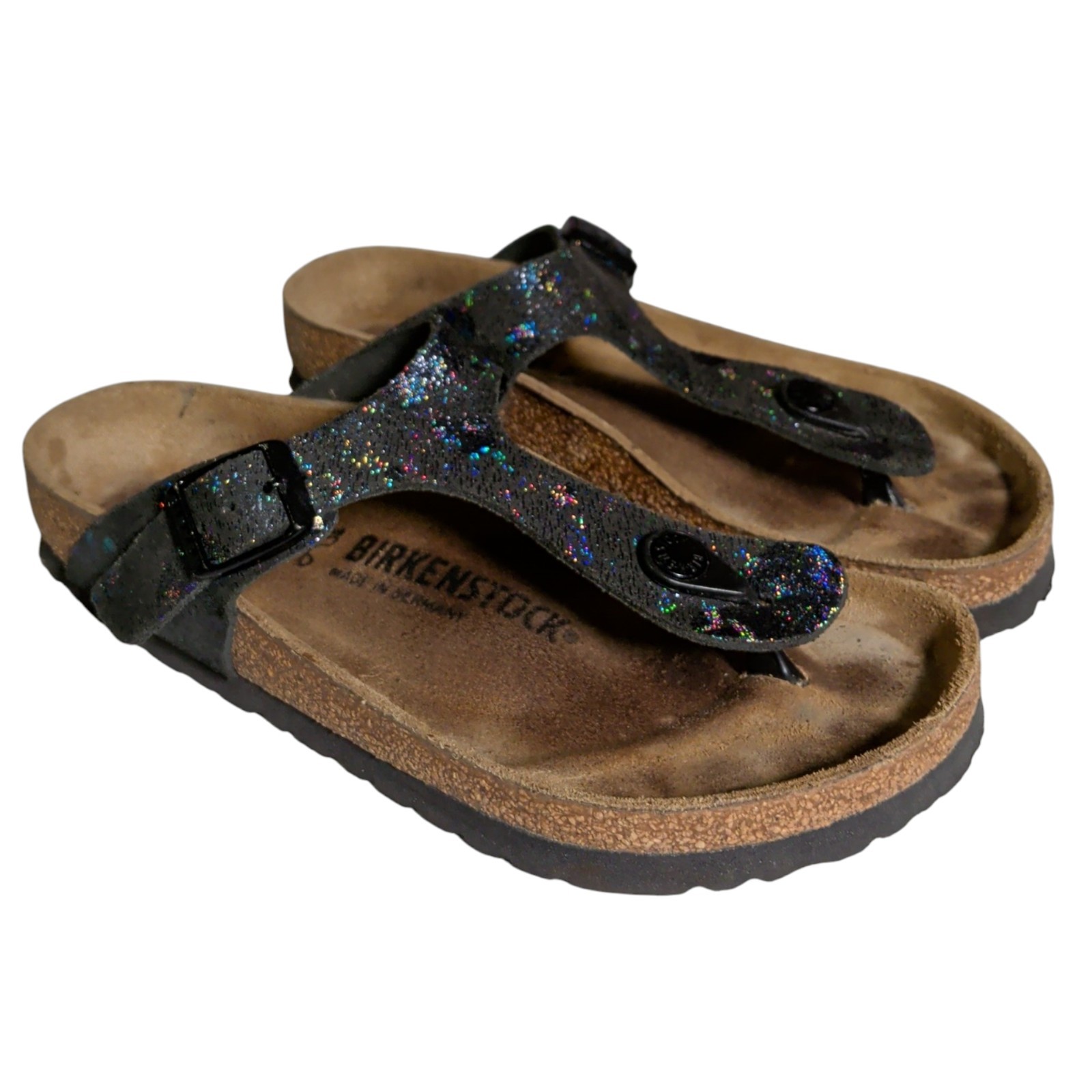 Birkenstock Papillio Gizeh Sandals Women’s Size 5 Thong Glitter Y2K Boho