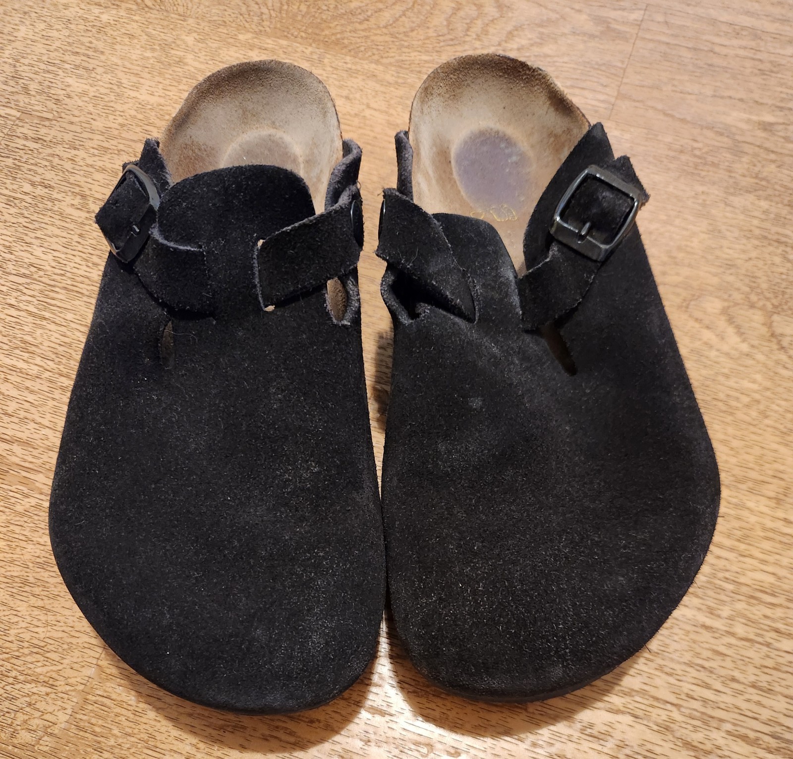 Birkenstock Boston Classic Black Suede Leather Unisex Shoes EUR 37 L6.5 M5