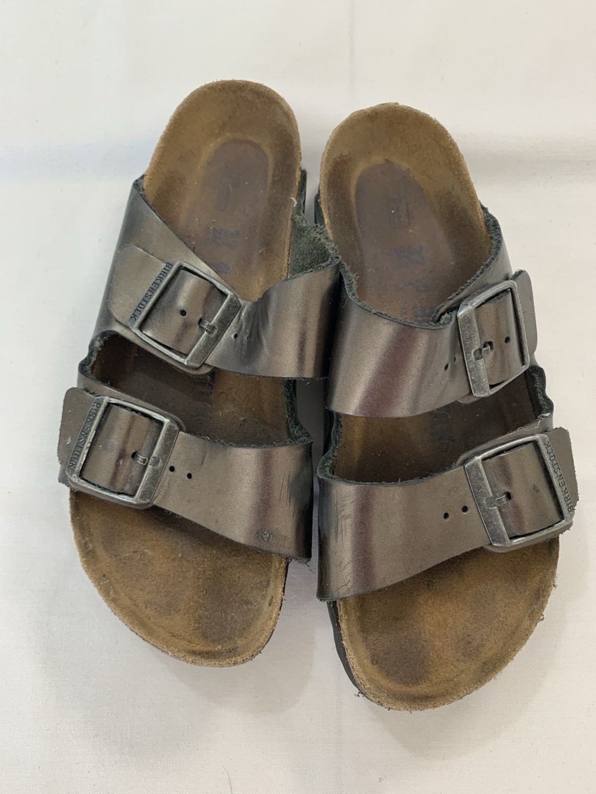 Birkenstock Sandals Women EU37 US6 Arizona Metallic Comfort Slides Slip On
