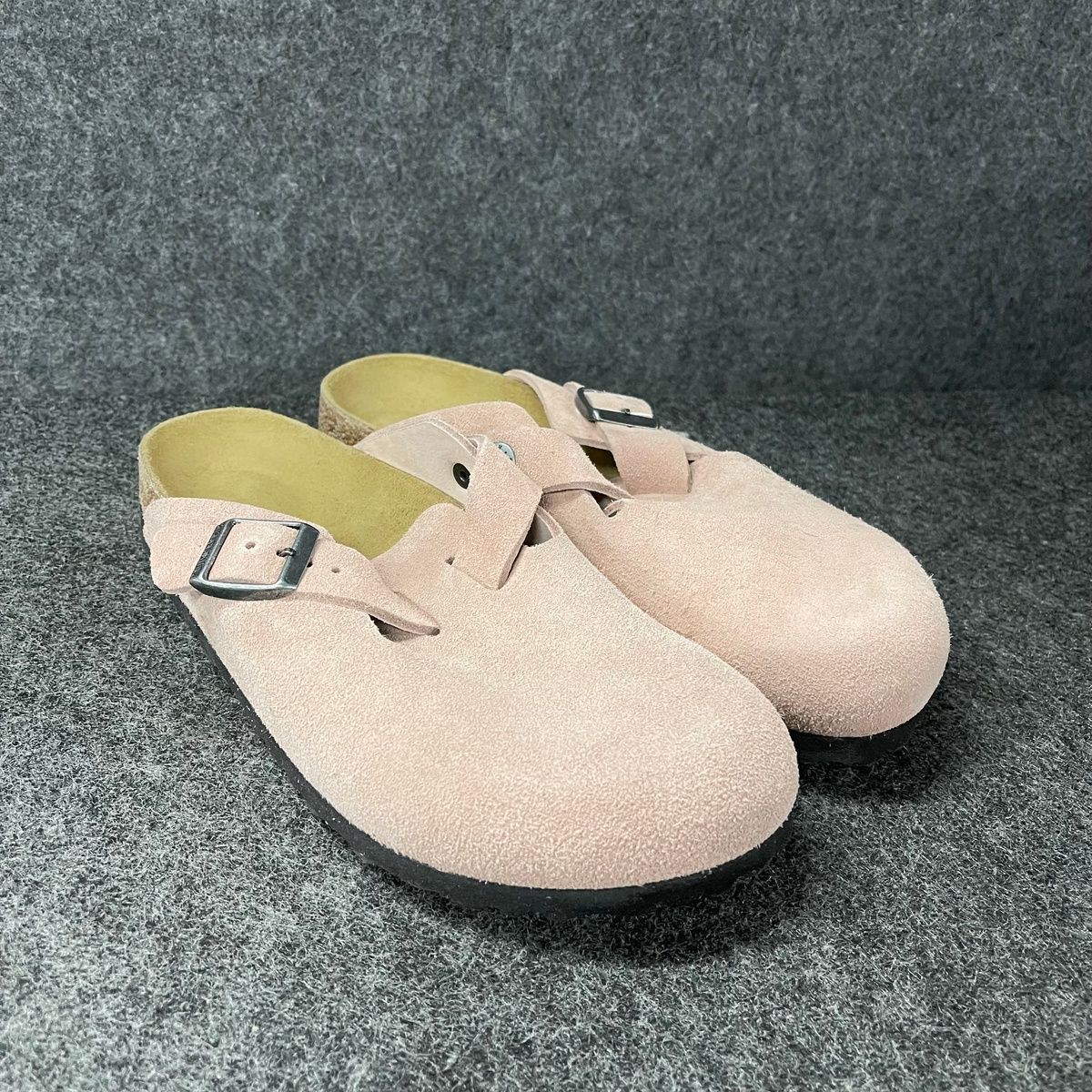 BIRKENSTOCK Boston Suede Clog Unisex Size US M4/W6 Pink Clay