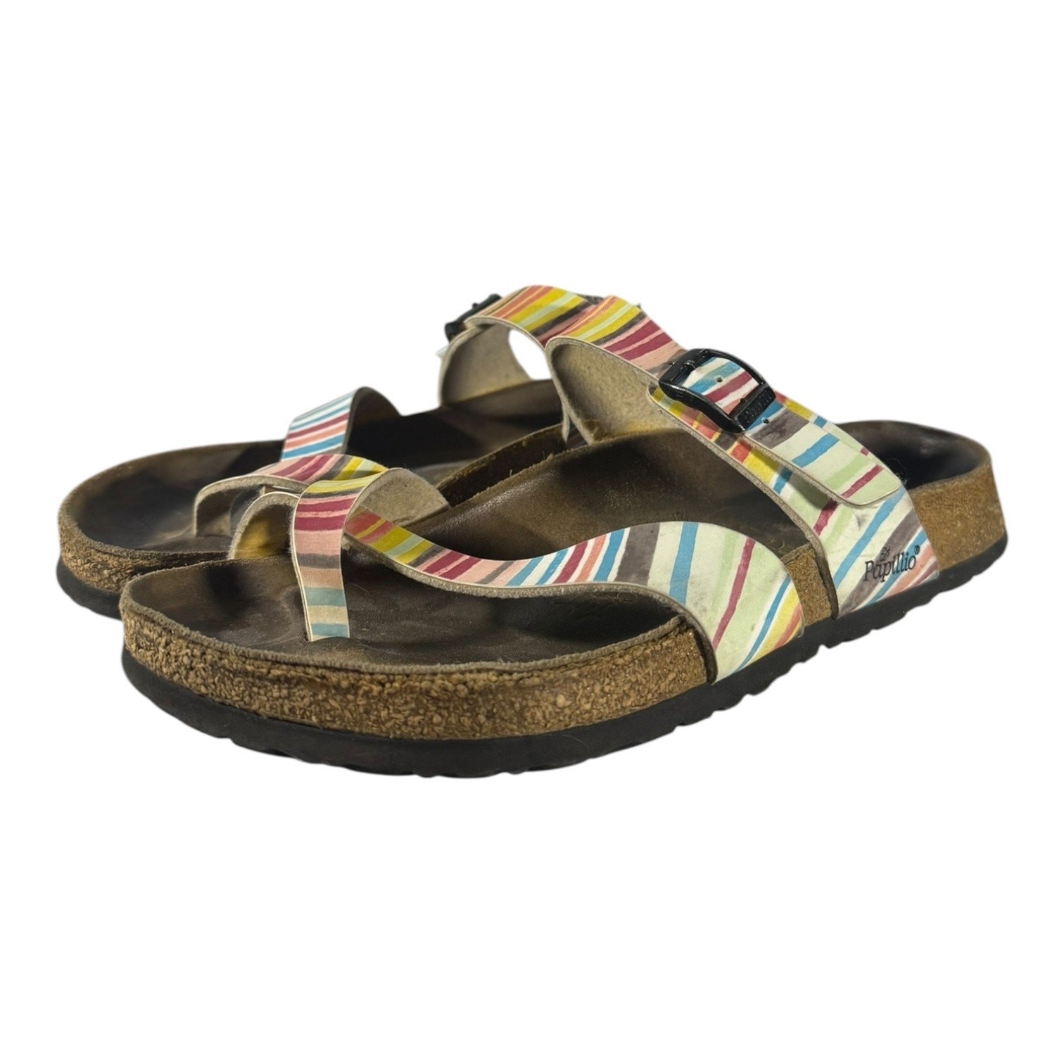 Birkenstock Papillio Tabora Women’s Sandals Multicolor Size 8.5 EU 39 Slip On