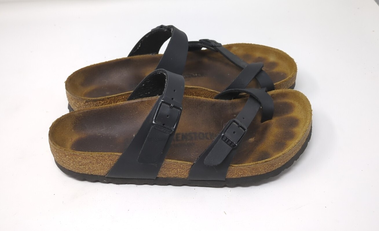 Birkenstock Papillio Mayari Black Leather Slide Sandals US  EU 38