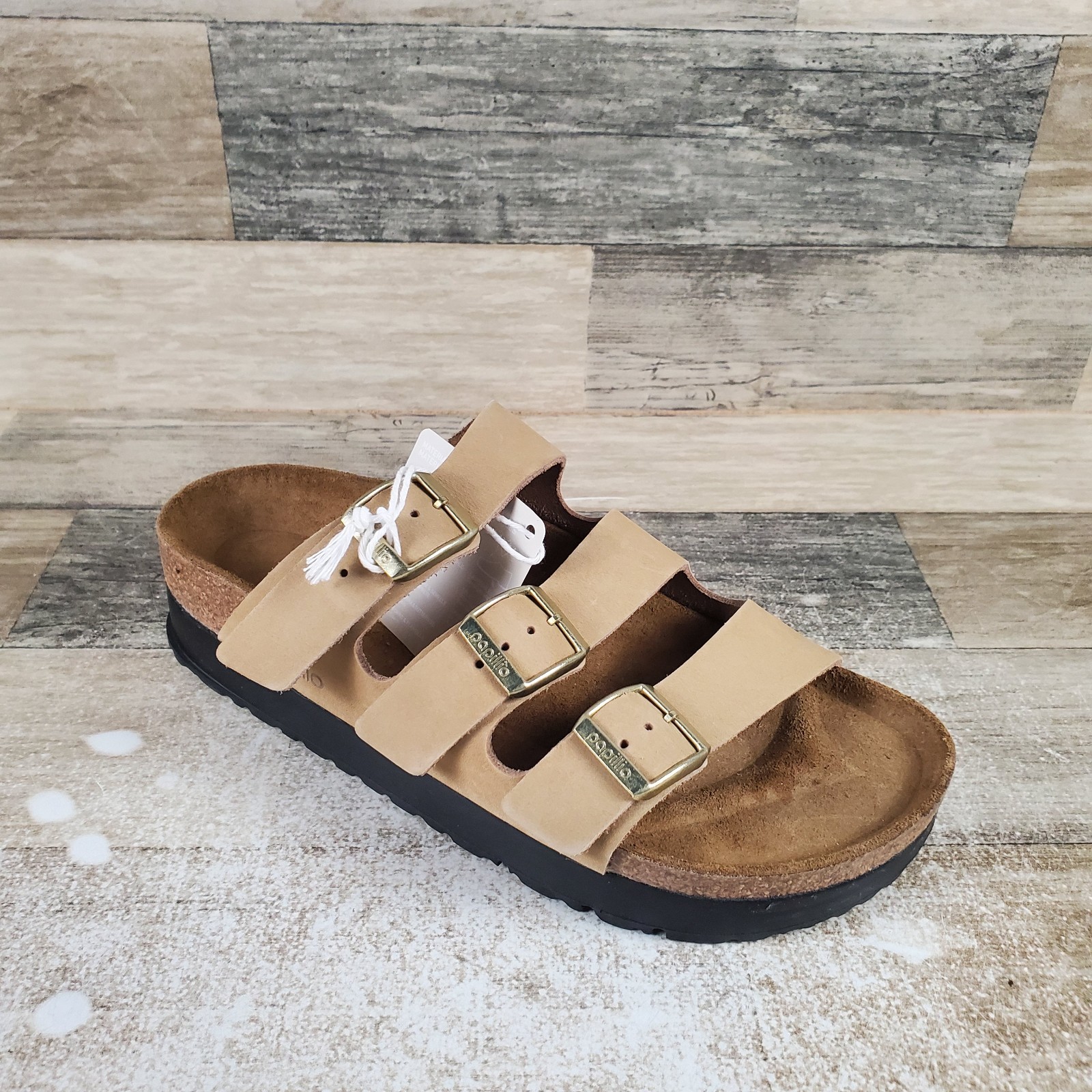 Birkenstock Florida III PAP Flex Womens Platform Sandals Sz 7 Narrow Leather