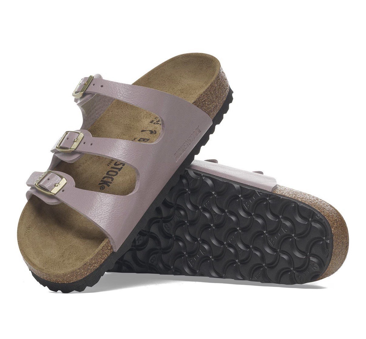 NIB Birkenstock Florida 36 5-5.5 Graceful Faded Purple Sandal Birko-Flor