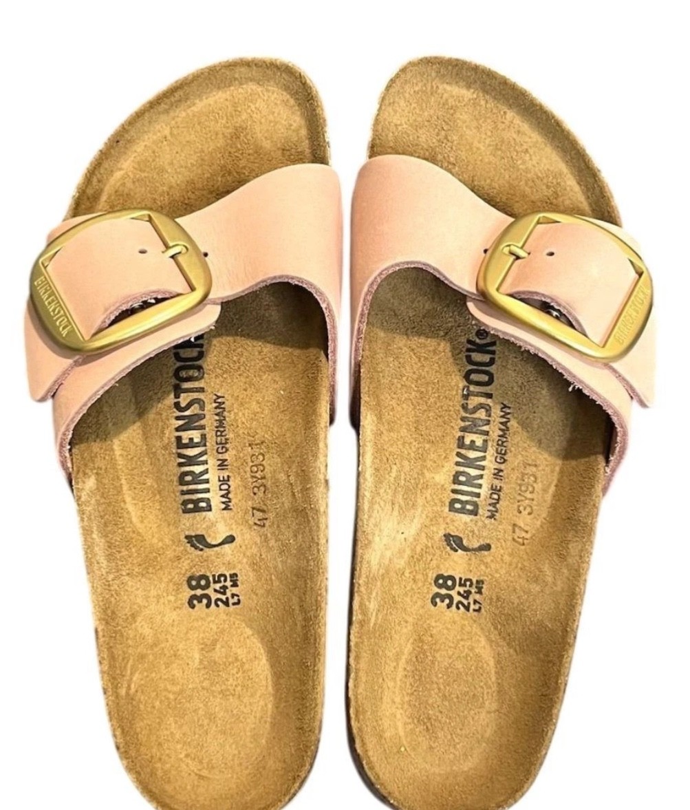 Birkenstock Madrid Big Buckle Women’s Leather Sandals Pink 7 Summer Narrow