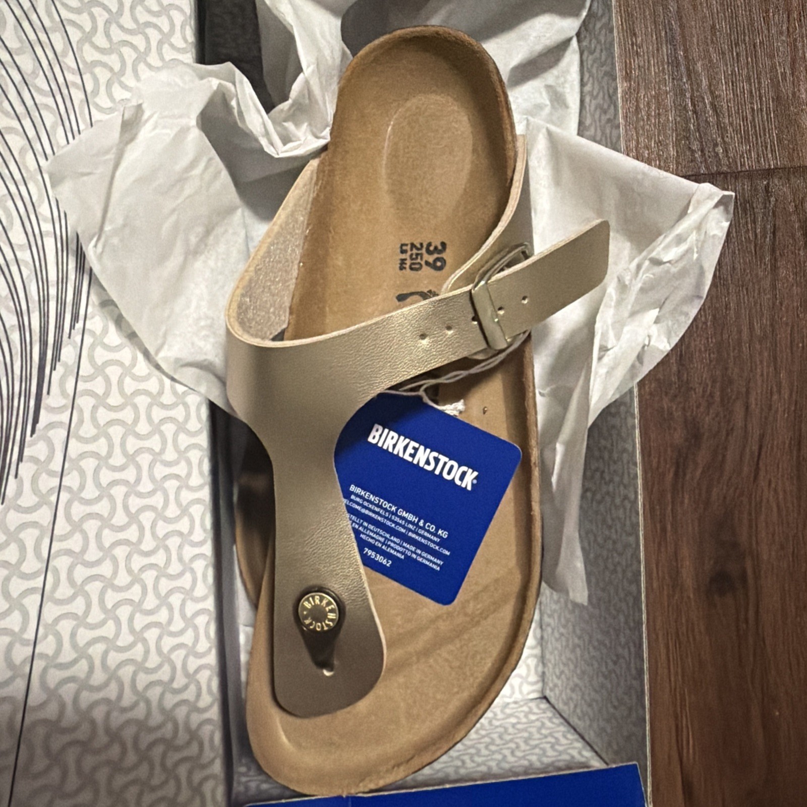 BIRKENSTOCK Gizeh Birko—Flor Sandal Color Graceful Pearl White Sz 39/ US 8 Boho