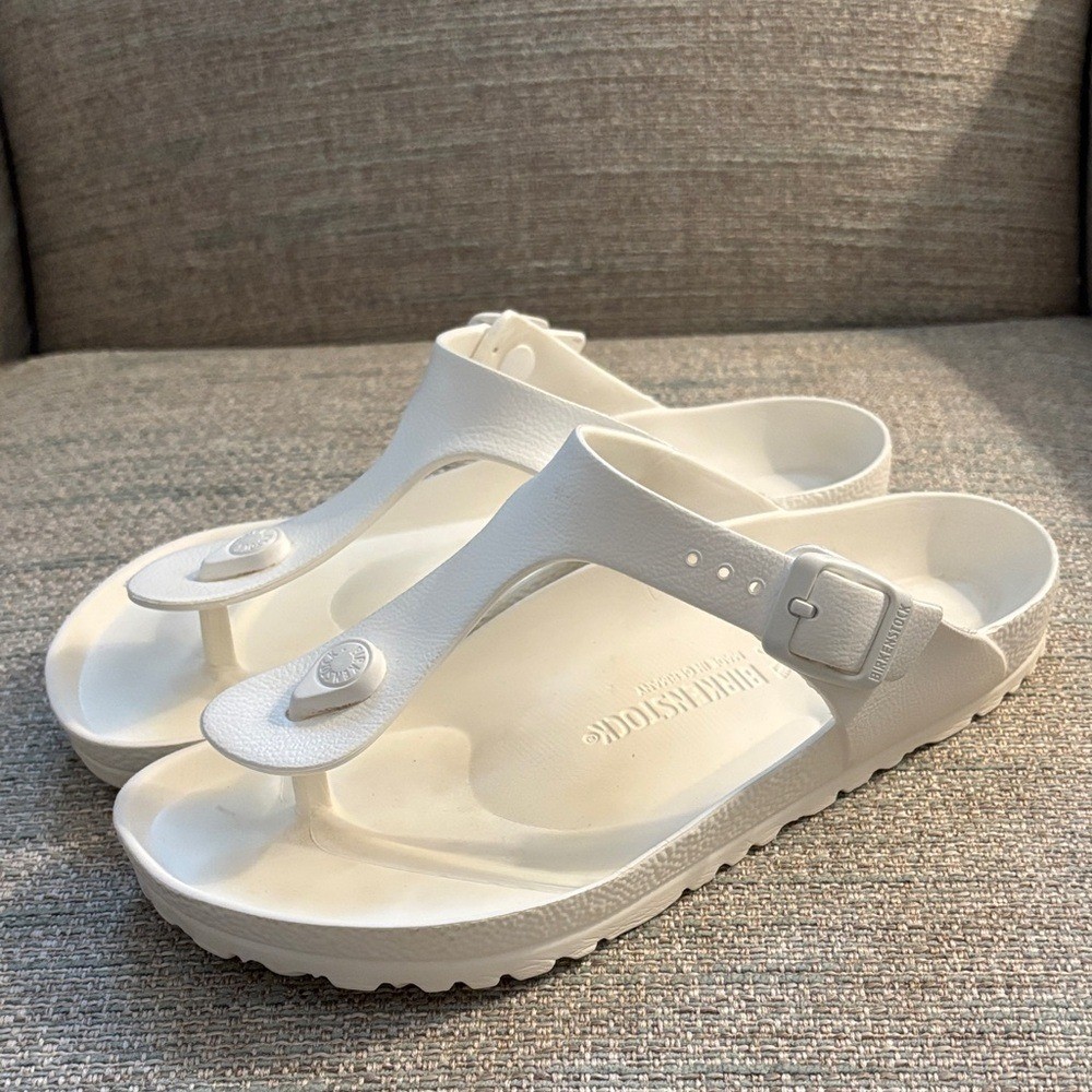 Birkenstock Gizeh Essentials EVA Sandals in White Womens size 9