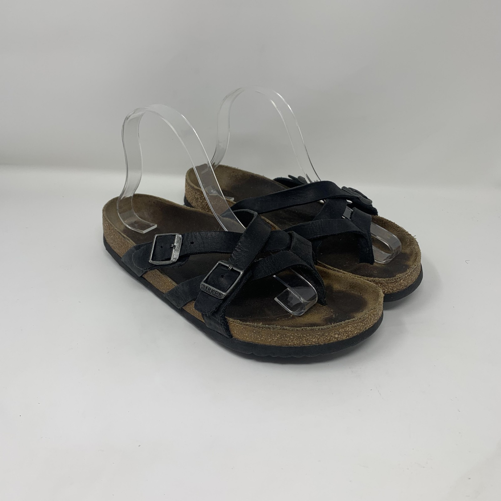 Birkenstock Mayari Shoes Womens Size 9 Black Suede Strappy Sandals Comfort