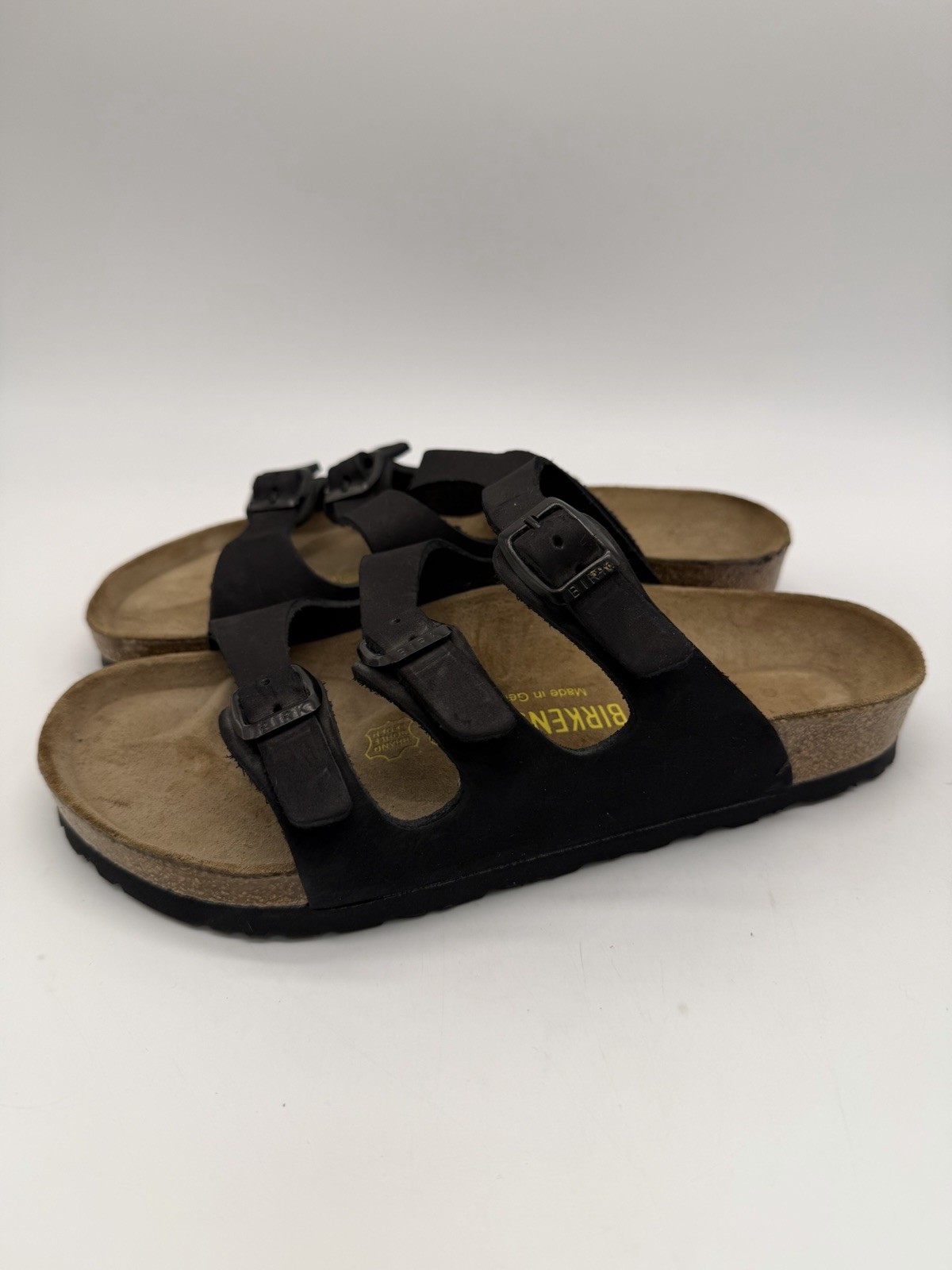 Birkenstock Florida Three Strap Sandals Black Women’s Size US 6  – EU 37