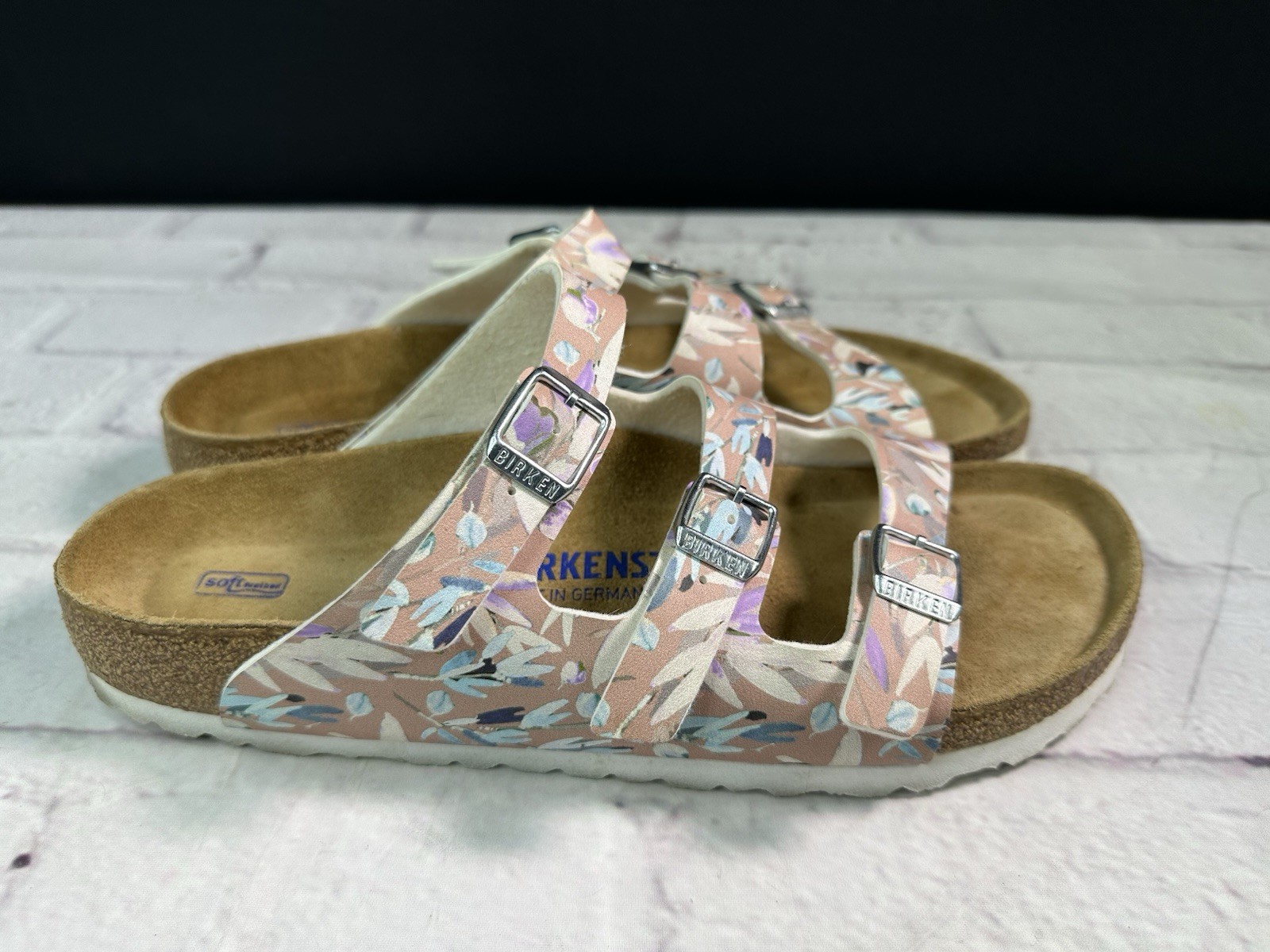 Birkenstock Florida Fresh Soft Footbed Birko-Flor Slide Sandals Size 41, 10