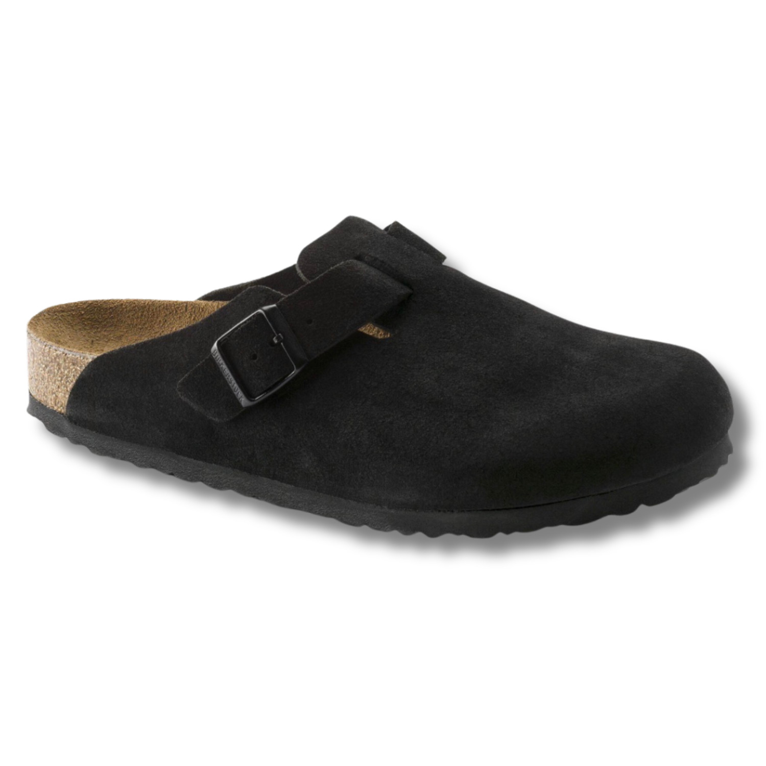 Birkenstock Boston Soft Footbed Clogs, EU 43/ U.S. 10-10.5 – Black Suede