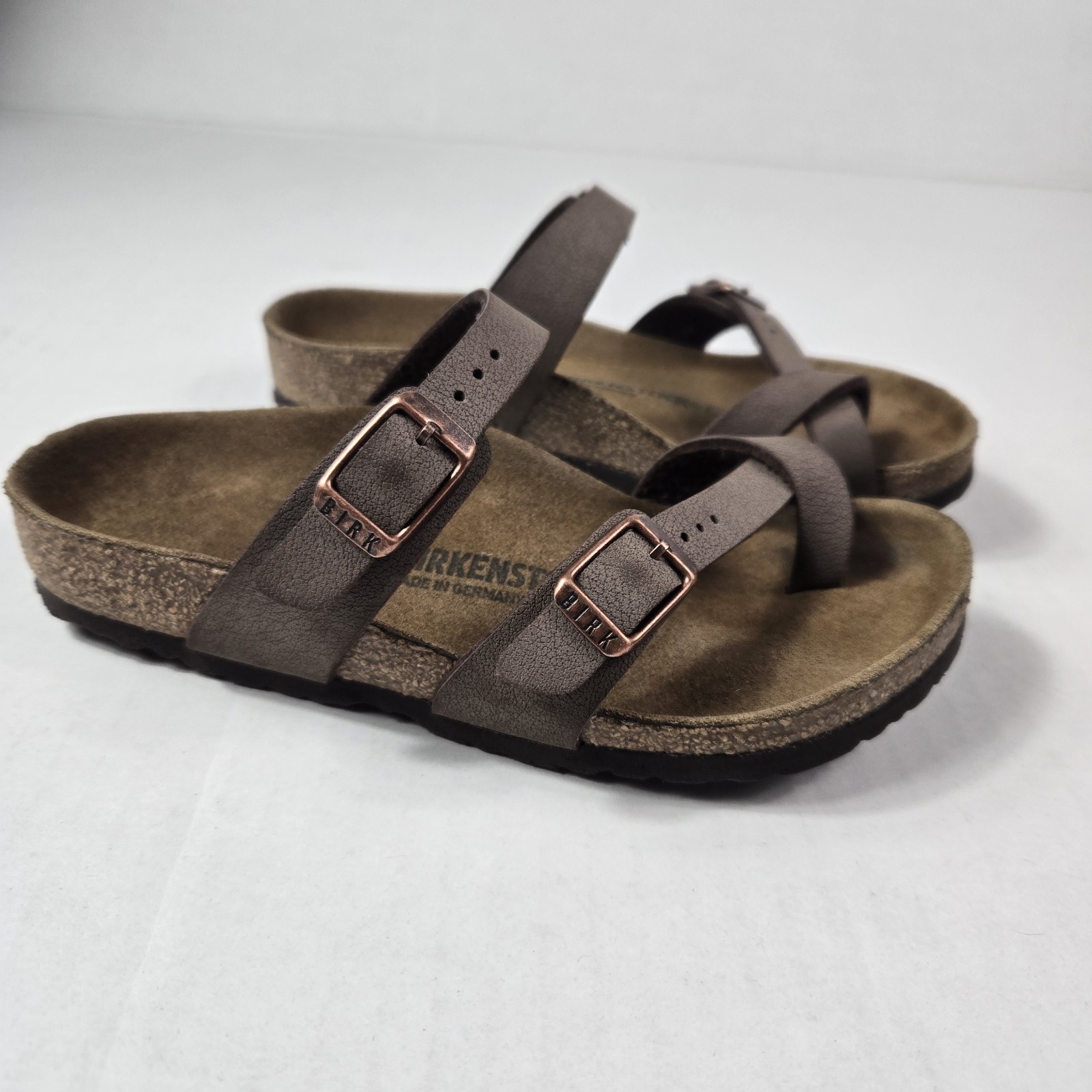 Birkenstock Mayari Kids’ Birko-Flor Birkibuc Thong Sandals Mocha EU 30 US 12 M