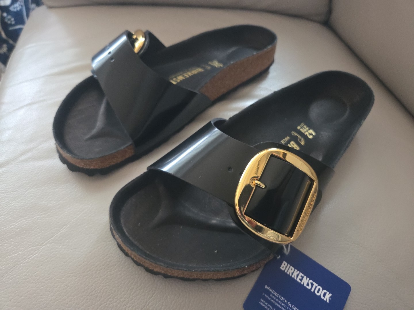 Birkenstock New w/ Box Madrid Big Buckle Black Patent Leather SZ Reg Fit US L 11
