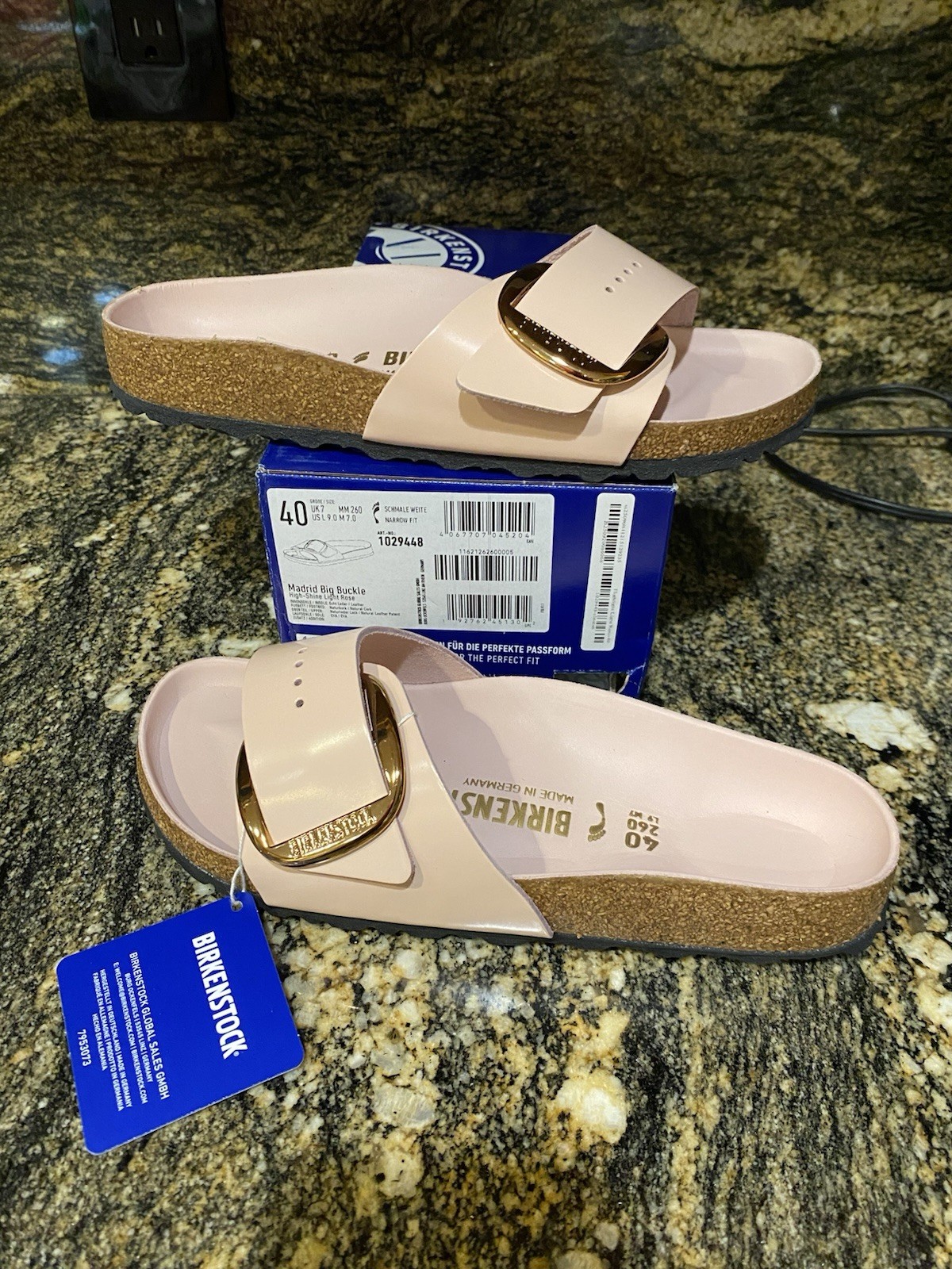 New Womens Birkenstock Madrid Big Buckle Sandals, size 9 Narrow