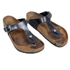Birkenstock Gizeh Sandals 41 Regular Women US 10/10.5 Faux Leather T-strap Thong