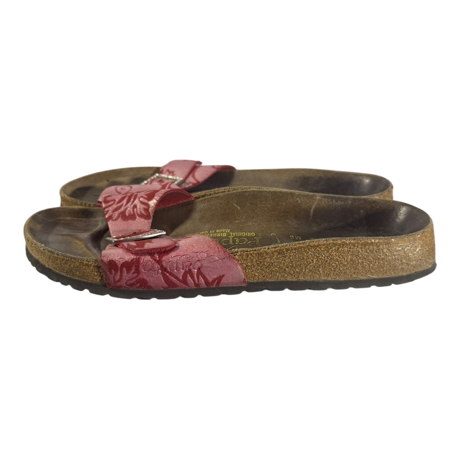 Birkenstock Papillio Madrid Women’s Slide Sandals Pink Size 8.5 Rhinestone