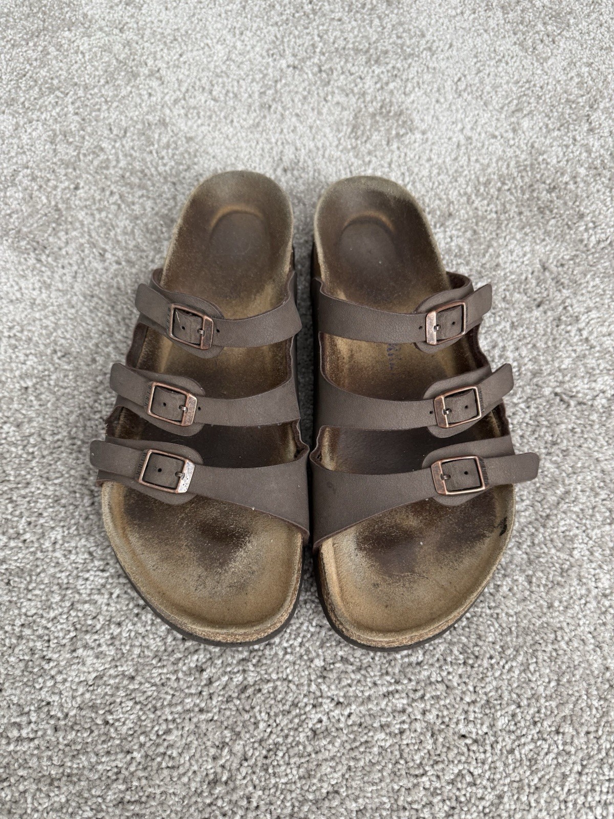 Women’s BIRKENSTOCK Florida Slide Sandals Three Strap Size 40 (9-9.5)