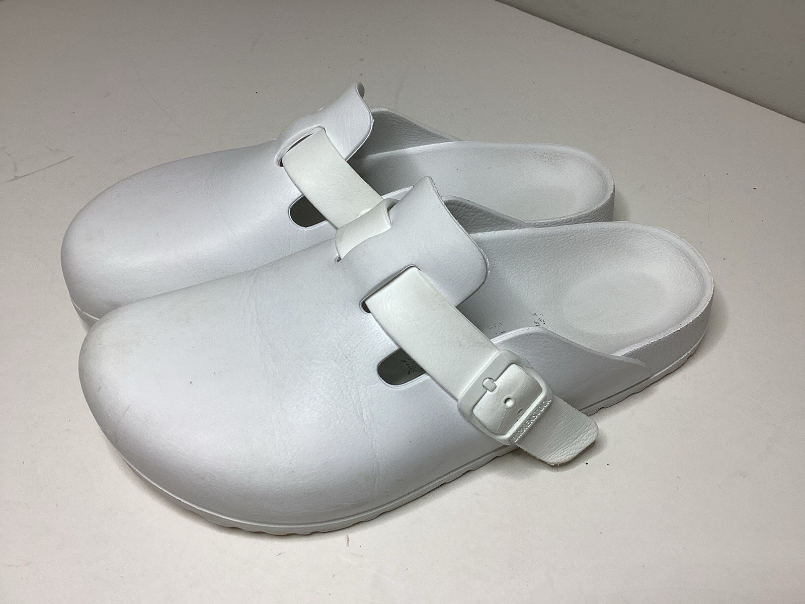 Birkenstock Boston Essentials Eva Clogs Size 38 or US 7 White Rubber Sandals