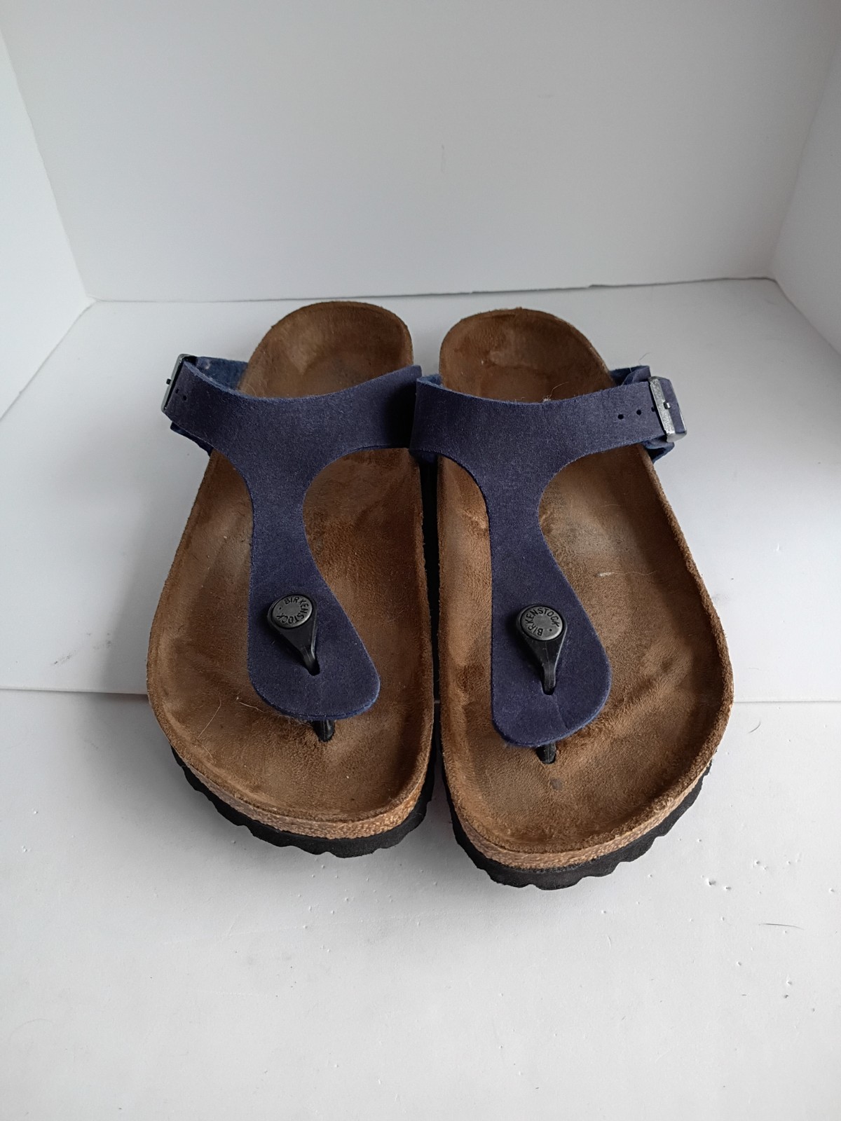Birkenstock Gizeh Purple Fog Suede Leather US 8.5/EU 39 Pre-Owned Womens Sandals