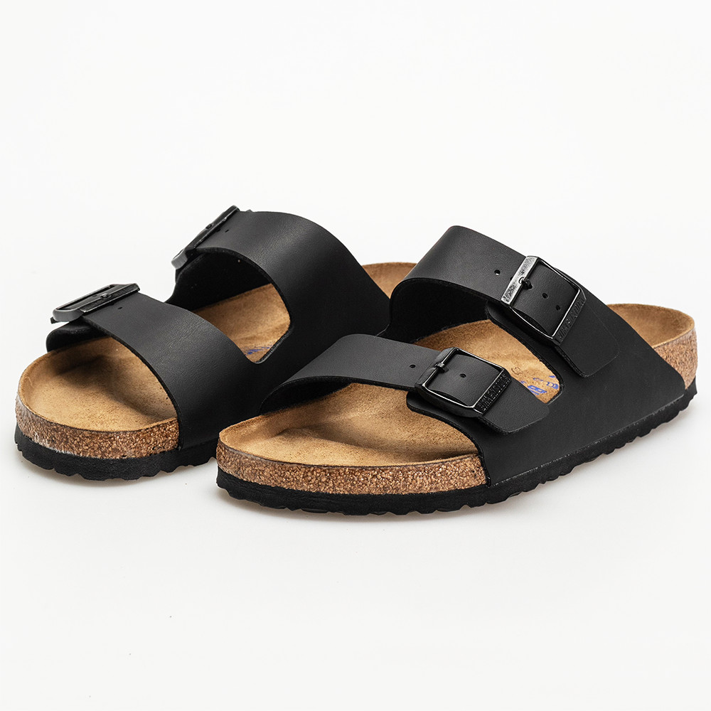 Birkenstock Arizona Black Birko-Flor Synthetic Cork Footbed Sandals Men’s Shoes