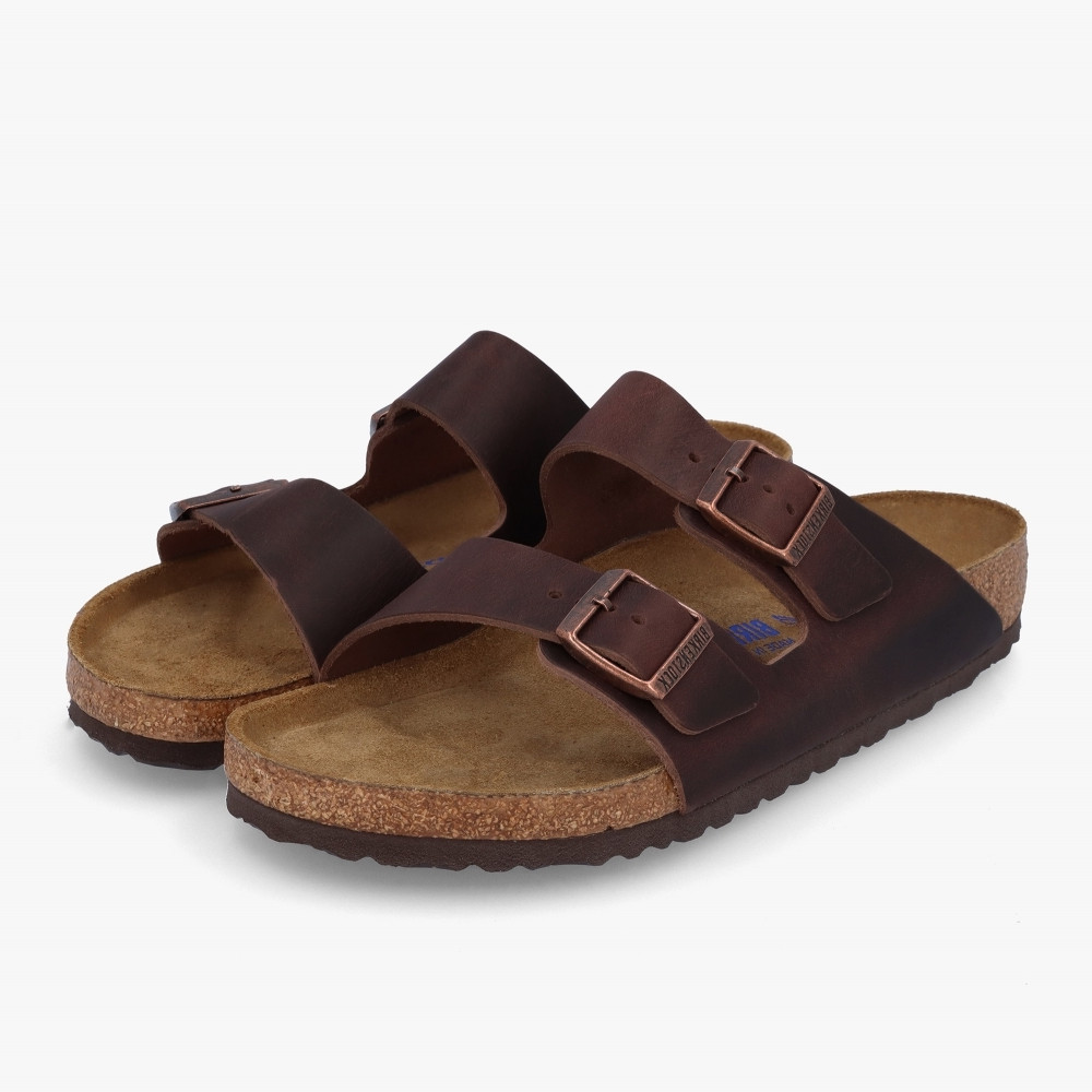 Birkenstock Arizona Habana Oiled Leather Soft Footbed Sandals Men’s Shoes