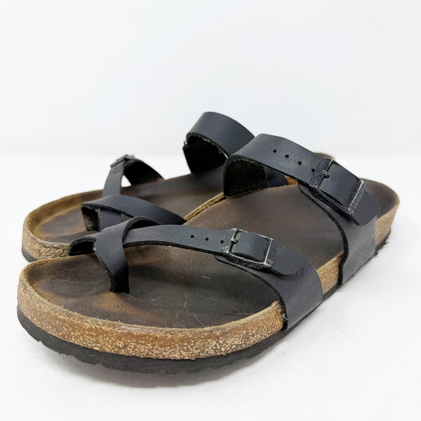 Birkenstock Mayari Black Leather Cork Sandals Womens EU 42 US 11