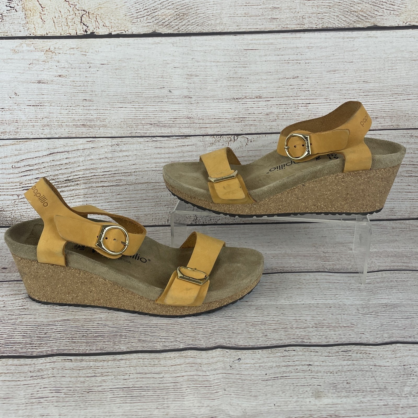 Birkenstock Papillio Soley Womens Sz EU 41 US 10 Wedge Sandals Apricot Orange