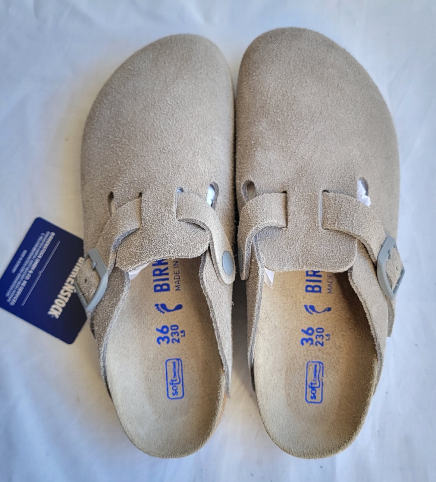 birkenstock Boston Bs Stone Coin Suede  Narrow