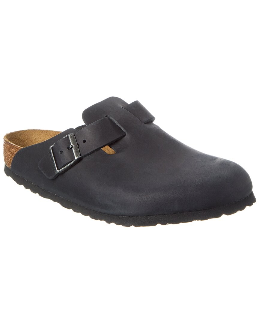 Birkenstock Boston Bs Oiled Leather Clog Men’s Black 46