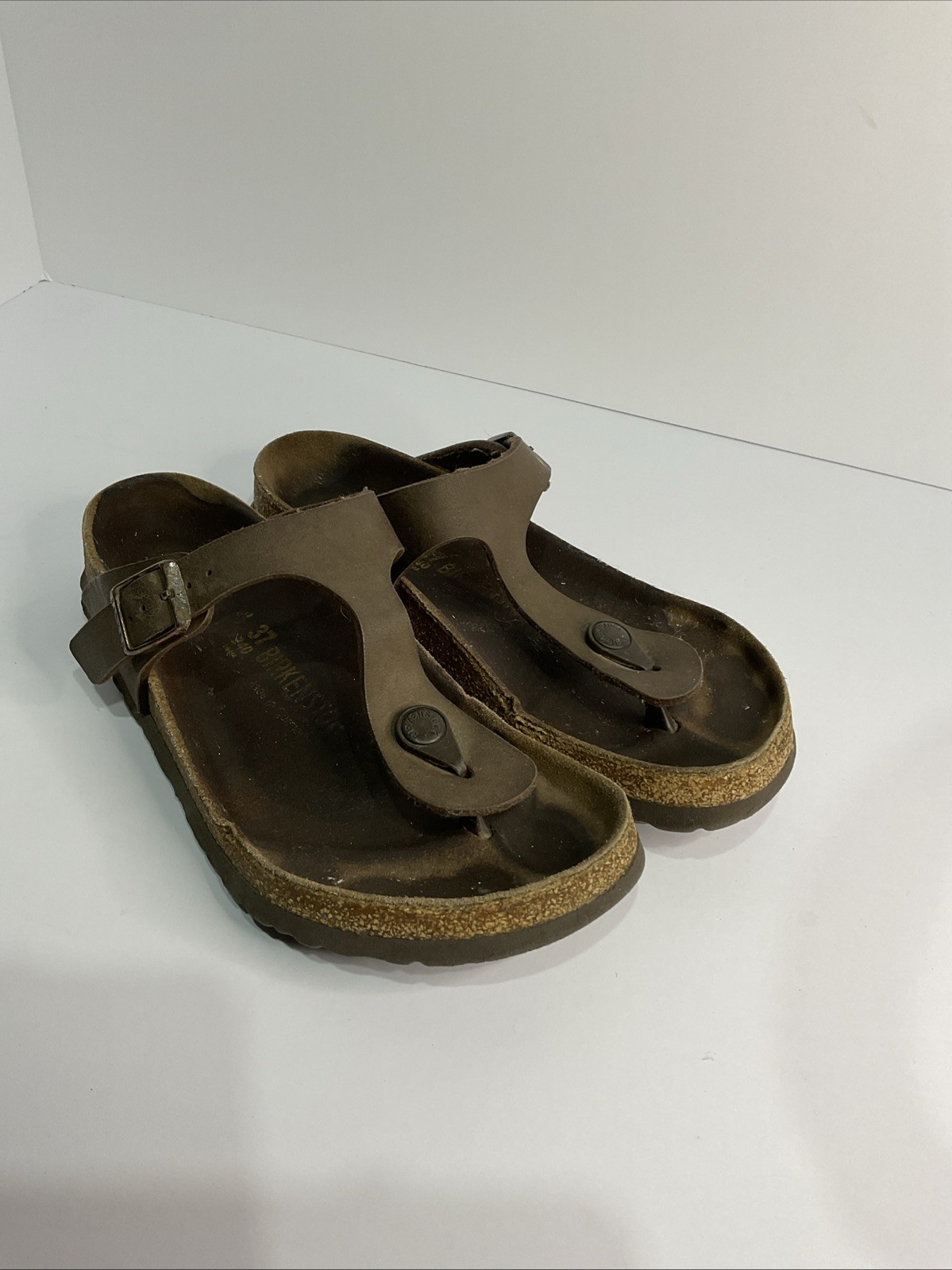 Birkenstock Gizeh Thong Sandals Soft Leather Womens EU 37 US L6 Comfort Casual