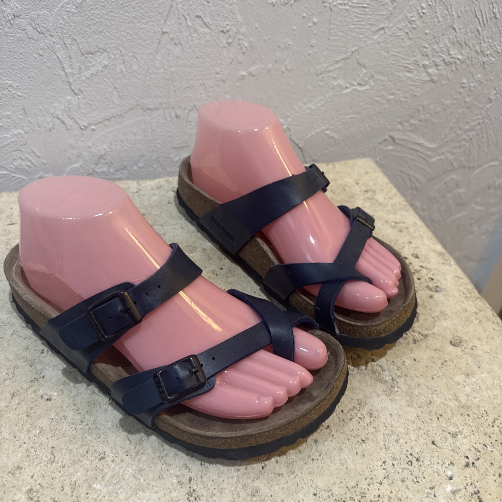 Birkenstock Mayari Sandals Womens 6 US – EU 37 Navy Blue Birko-flor Slip On