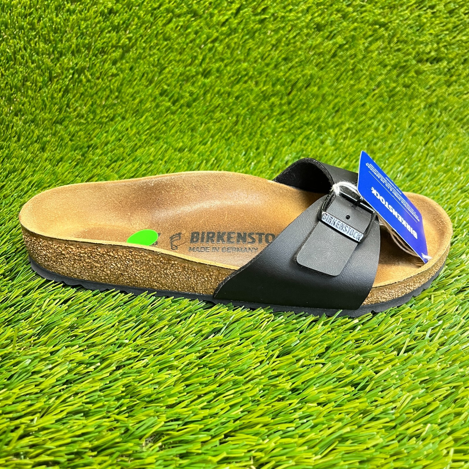 Birkenstock Madrid Womens Size 6 Black Brown Beach Walking Outdoor Slide Sandals