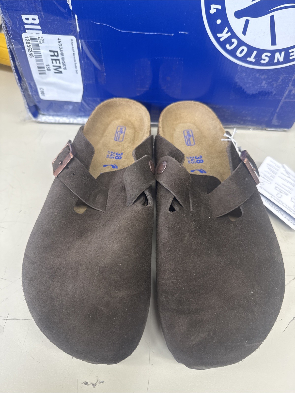 Pick Size – Birkenstock Boston BS – Narrow Fit – Softbed – Mocca/Mocha – 0660463