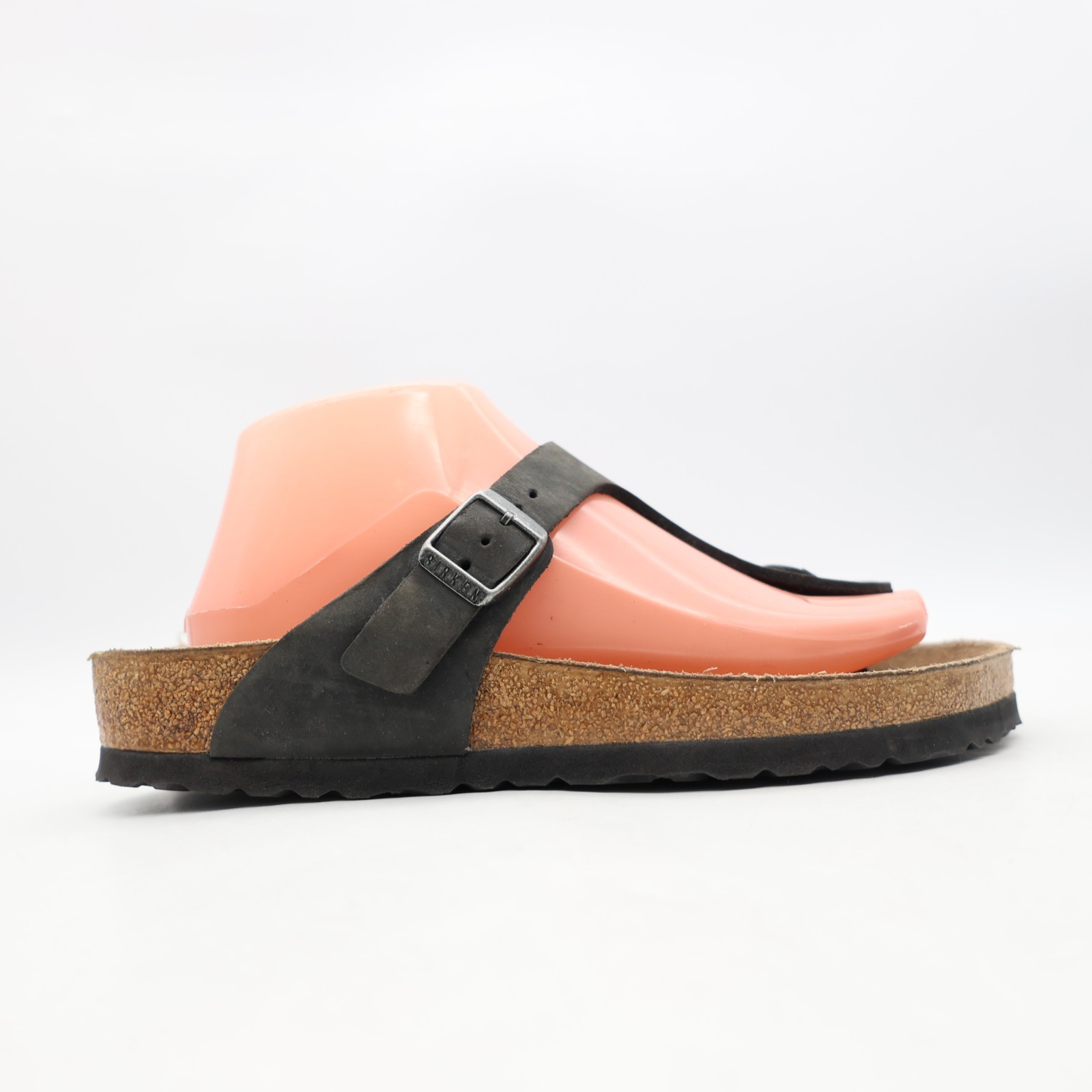 Birkenstock Gizeh Sandals Women’s Size EU 39 US 8 Black Leather Thong Buckle