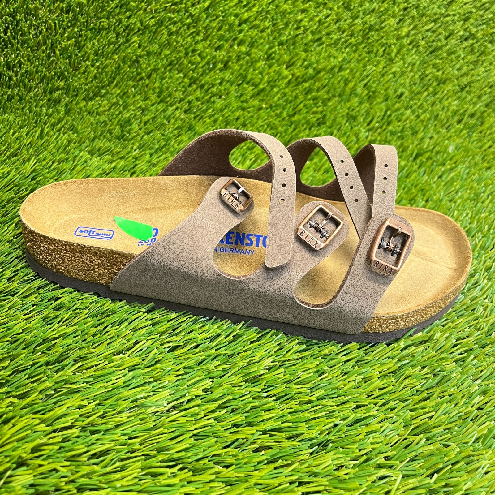 Birkenstock Florida Womens Size 9 Brown Beach Outdoor Walking Slide Sandals