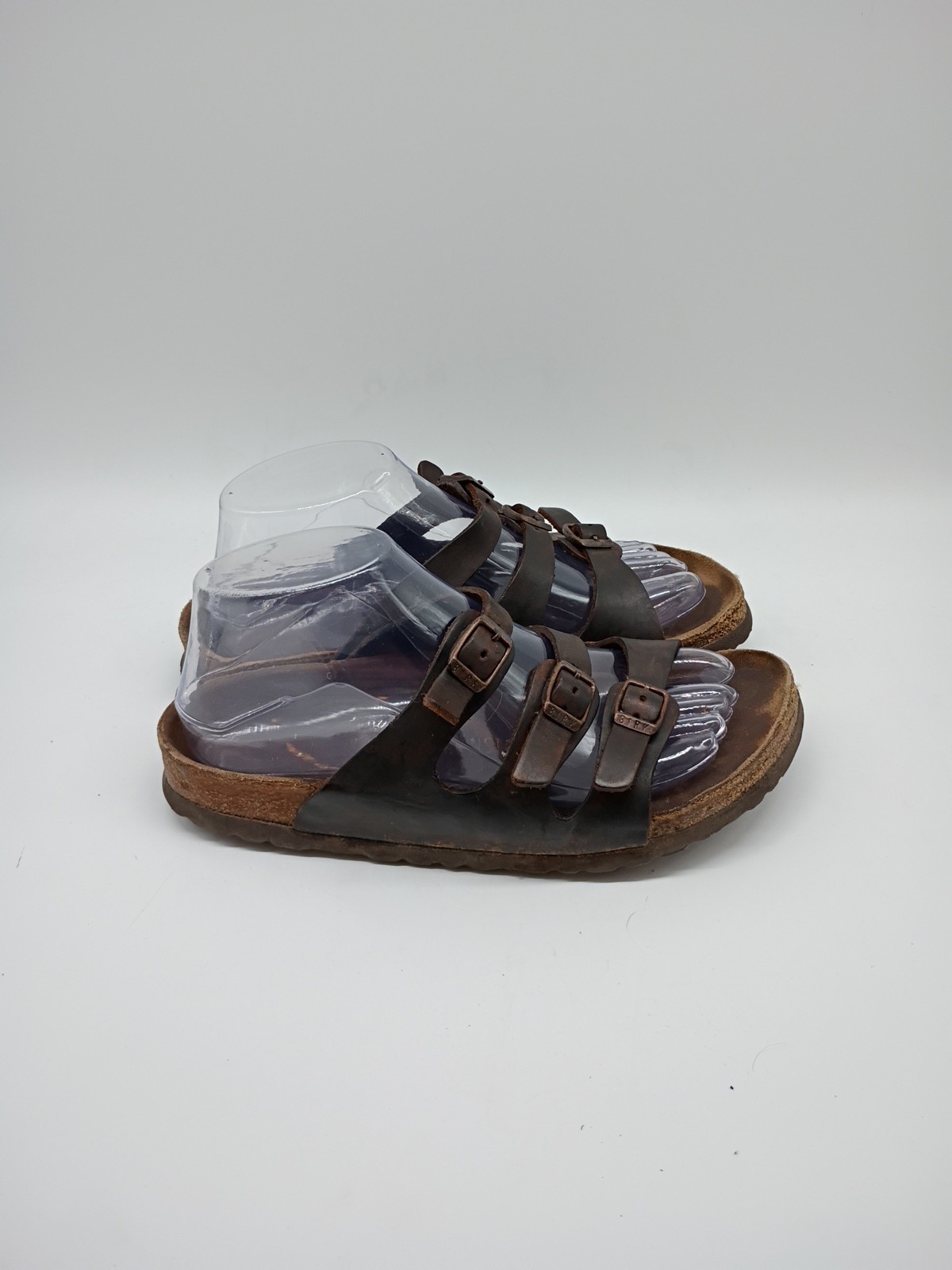 Birkenstock Florida 3 Strap Sandals Habana Oiled Brown Leather Size 38/7.5