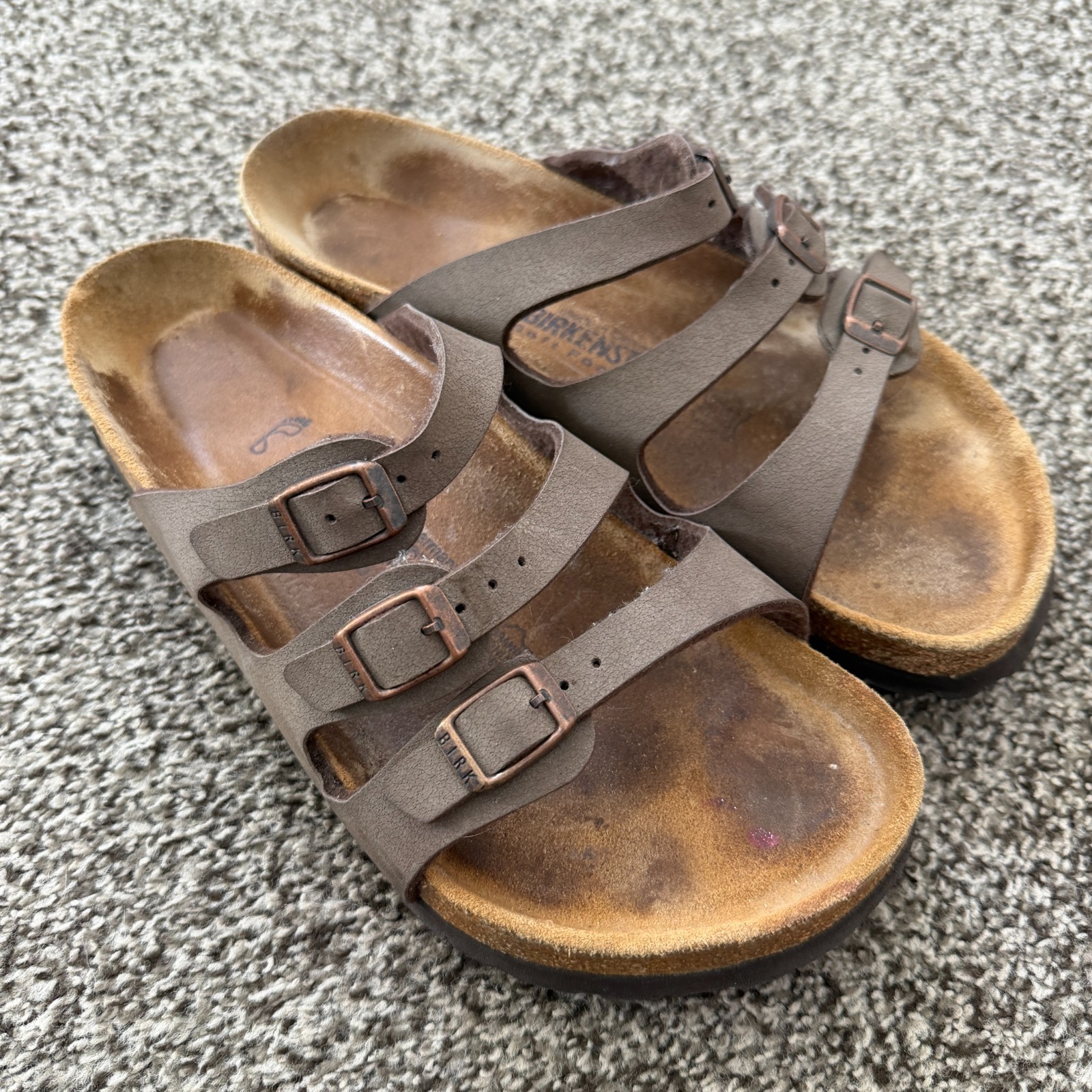 Birkenstock Florida Soft Footbed Sandal EUR 38 US 7 Habana Oiled Leather Comfort