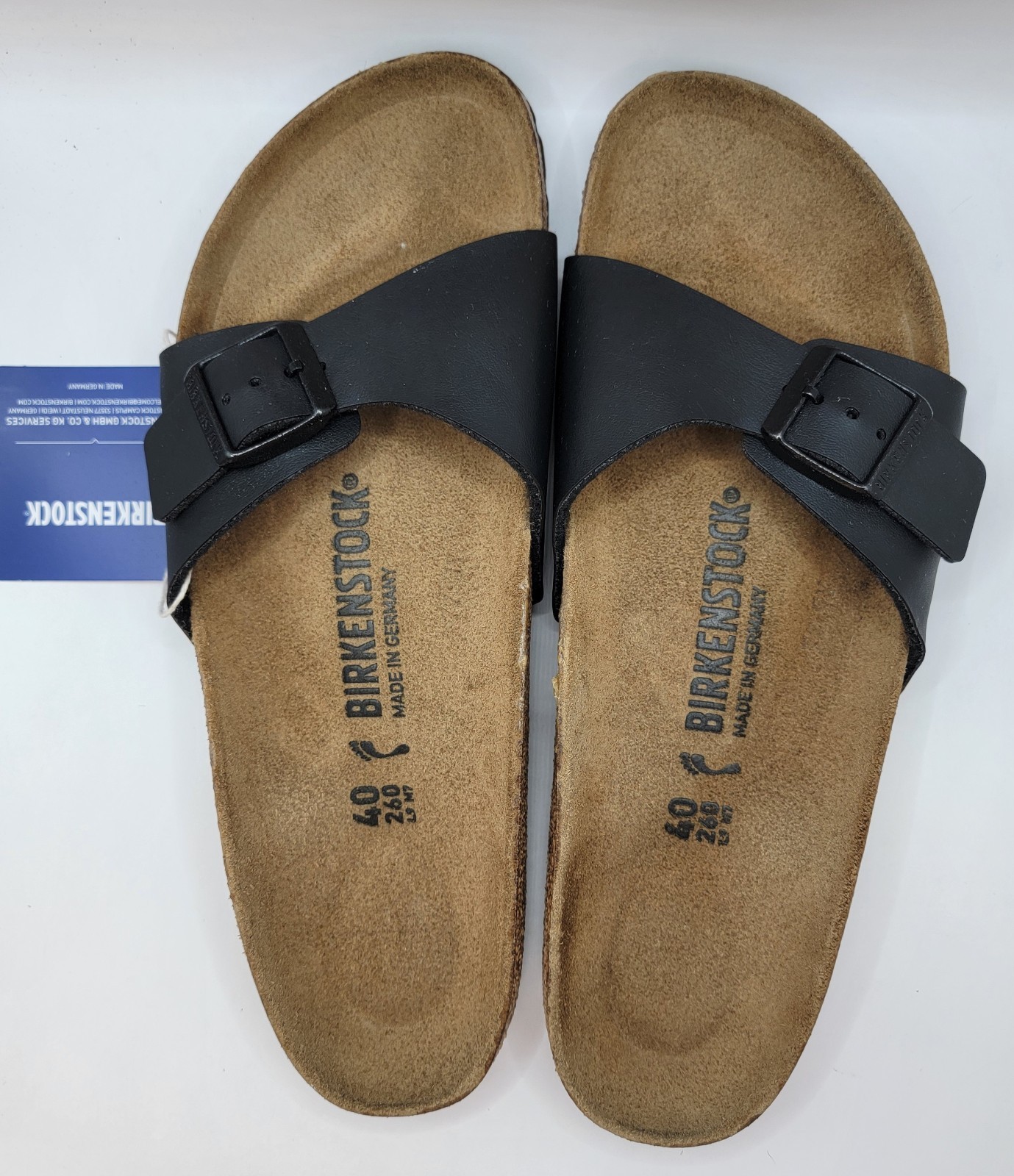 Birkenstock Madrid Bs Birko-Flor Leather Black Color Narrow