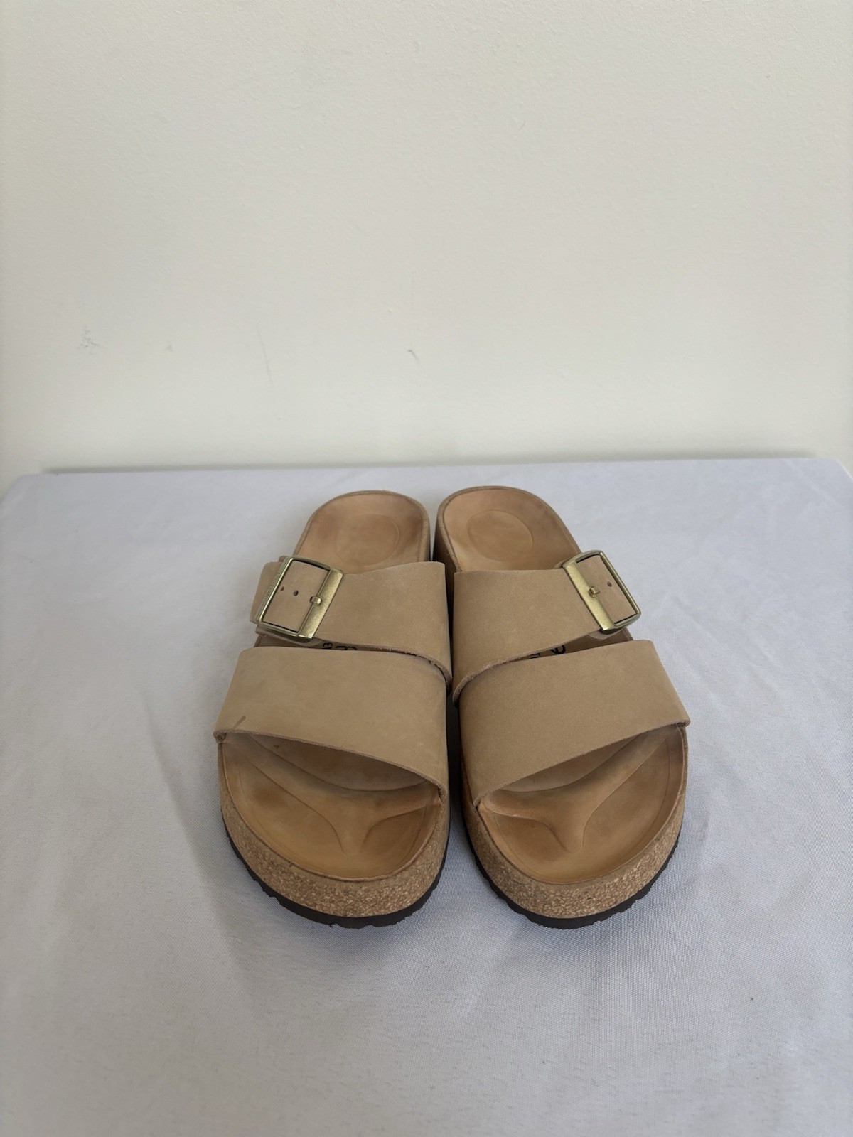 Birkenstock Papillio Almina Sandals Platforms Sandcastle Size 5 Eu 36