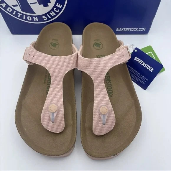 Birkenstock Gizeh Vegan Textile Canvas Thong Sandals Pink Women’s 36, 5-5.5 NWT