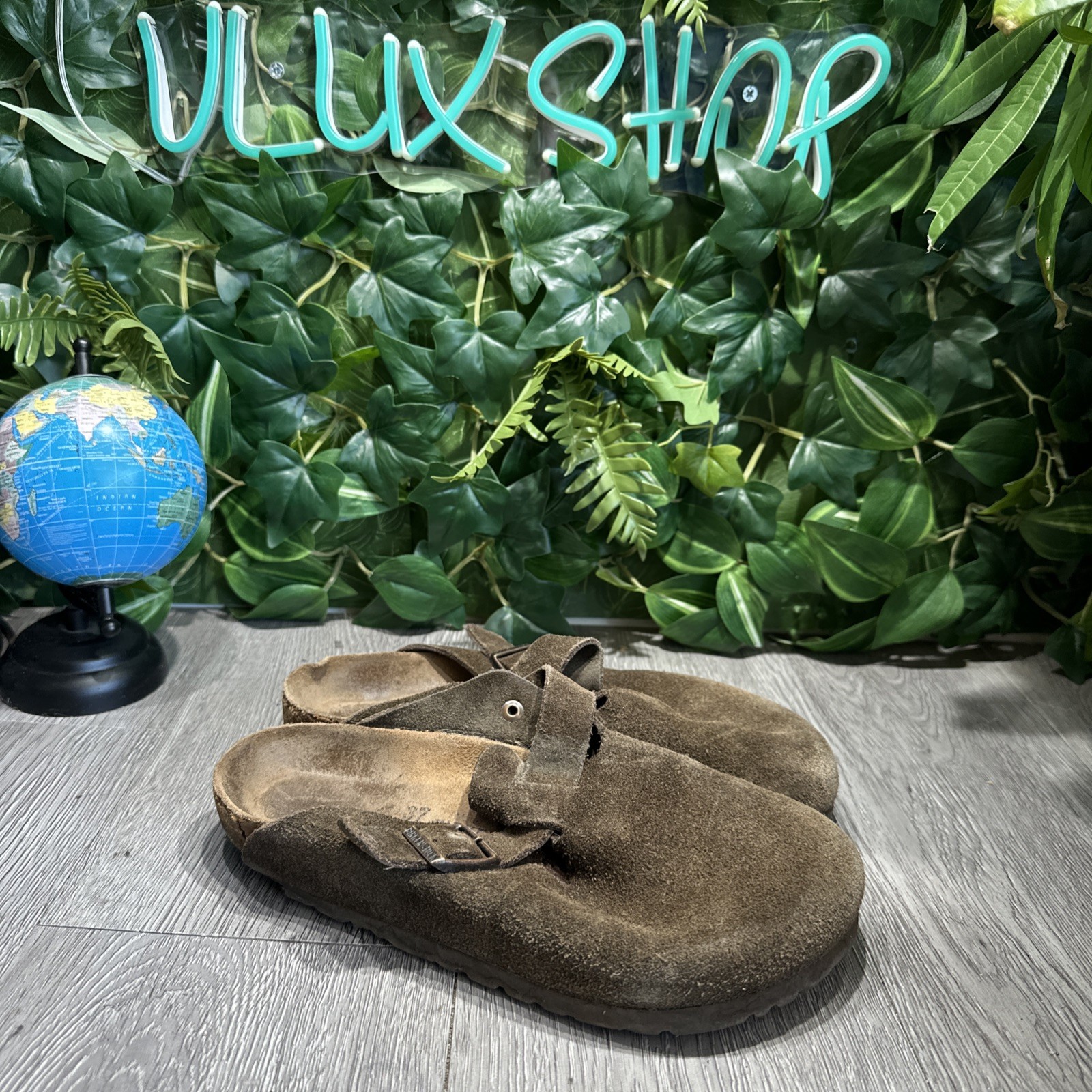 BIRKENSTOCK Boston Soft Footbed Suede Leather Unisex Women Size 6 37 Mocha